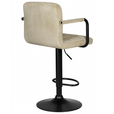 Стул барный DOBRIN KRUGER ARM BLACK (бежевый вельвет (LAR-E2041-04)) - купить в Екатеринбурге, в наличии