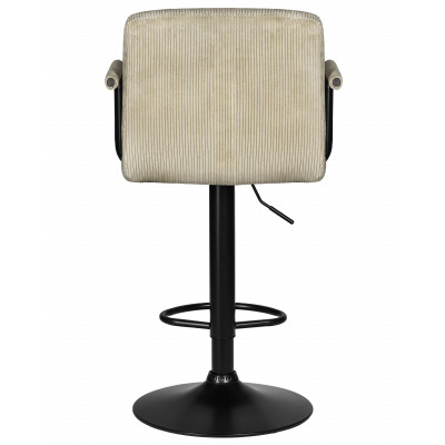 Стул барный DOBRIN KRUGER ARM BLACK (бежевый вельвет (LAR-E2041-04)) - купить в Екатеринбурге, в наличии