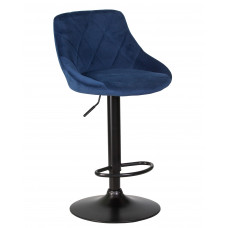Стул барный DOBRIN LOGAN BLACK (синий велюр (MJ9-117))