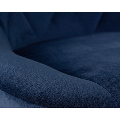 Стул барный DOBRIN LOGAN BLACK (синий велюр (MJ9-117))