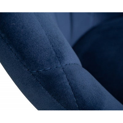 Стул барный DOBRIN LOGAN BLACK (синий велюр (MJ9-117))