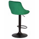 Набор 2 шт Стул барный DOBRIN LOGAN BLACK (зеленый велюр (MJ9-88)) - купить в Екатеринбурге, в наличии