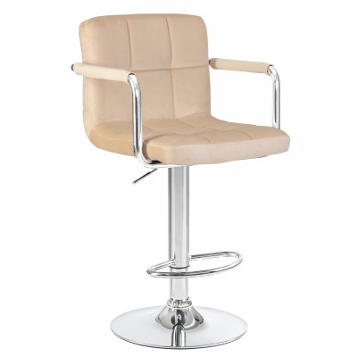 Набор 2 шт Стул барный DOBRIN KRUGER ARM (бежевый велюр (MJ9-10)) - купить в Екатеринбурге, в наличии