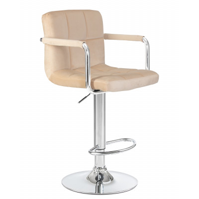 Набор 2 шт Стул барный DOBRIN KRUGER ARM (бежевый велюр (MJ9-10)) - купить в Екатеринбурге, в наличии