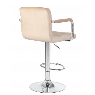 Набор 2 шт Стул барный DOBRIN KRUGER ARM (бежевый велюр (MJ9-10)) - купить в Екатеринбурге, в наличии