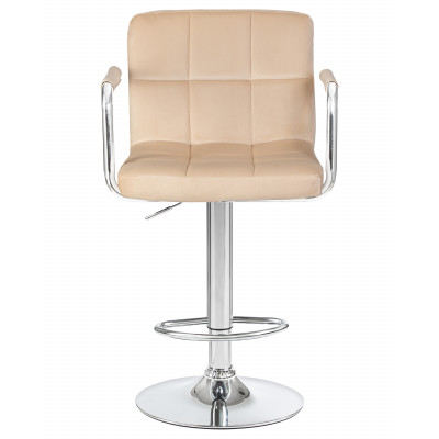 Набор 2 шт Стул барный DOBRIN KRUGER ARM (бежевый велюр (MJ9-10)) - купить в Екатеринбурге, в наличии