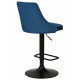 Набор 2 шт Стул барный DOBRIN JOSEPH BLACK (синий велюр (MJ9-117)) - купить в Екатеринбурге, в наличии