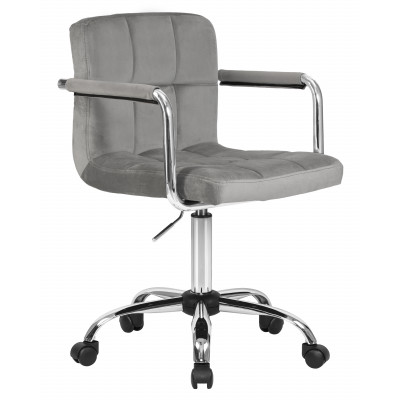 Набор 2 шт Офисное кресло для персонала DOBRIN TERRY (серый велюр (MJ9-75)) - купить в Екатеринбурге, в наличии