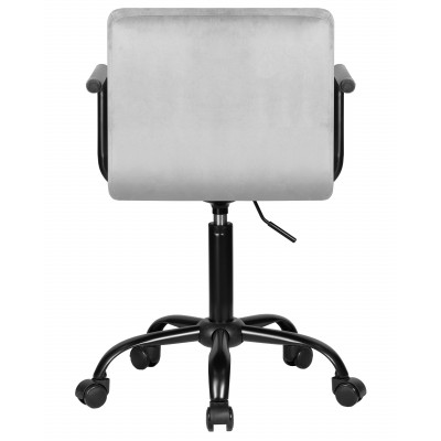 Офисное кресло для персонала DOBRIN TERRY BLACK (серый велюр (MJ9-75)) - купить в Екатеринбурге, в наличии