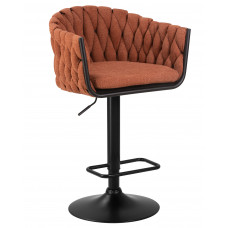 Стул барный DOBRIN LEON (оранжевая ткань (LAR 275-27))
