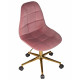 Офисное кресло для персонала DOBRIN MONTY GOLD (розовый велюр (MJ9-32))