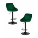 Набор 2 шт Стул барный DOBRIN LOGAN BLACK (зеленый велюр (MJ9-88)) - купить в Екатеринбурге, в наличии