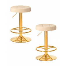 Набор 2 шт Табурет барный DOBRIN BRUNO GOLD (бежевый велюр (MJ9-10))