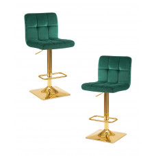 Набор 2 шт Стул барный DOBRIN GOLDIE (зеленый велюр (MJ9-88))