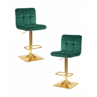 Набор 2 шт Стул барный DOBRIN GOLDIE (зеленый велюр (MJ9-88)) - купить в Екатеринбурге, в наличии