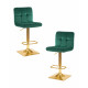 Набор 2 шт Стул барный DOBRIN GOLDIE (зеленый велюр (MJ9-88)) - купить в Екатеринбурге, в наличии