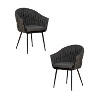 Набор 2 шт Стул обеденный DOBRIN MATILDA (графитовая ткань (LAR-275-21))