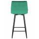 Стул полубарный DOBRIN OLIVIA (черные матовые ножки, зелёный велюр (108-64))