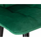 Стул полубарный DOBRIN OLIVIA (черные матовые ножки, зелёный велюр (108-64))