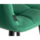 Стул полубарный DOBRIN OLIVIA (черные матовые ножки, зелёный велюр (108-64))