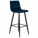 Стул барный DOBRIN NICOLE (черные матовые ножки, темно-синий велюр (108-95)) - купить в Екатеринбурге, в наличии