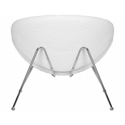 Набор 2 шт Кресло дизайнерское DOBRIN EMILY (белый (букле) ткань , хромированная сталь) - купить в Екатеринбурге, в наличии