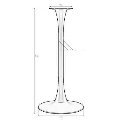 Подстолье барное DOBRIN JIM WHITE HIGH  - купить в Екатеринбурге, в наличии