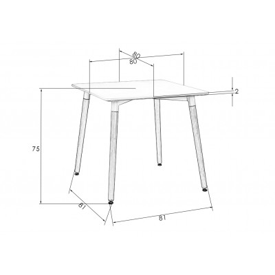 Стол обеденный DOBRIN SERRA (ножки светлый бук, столешница белая) - купить в Екатеринбурге, в наличии