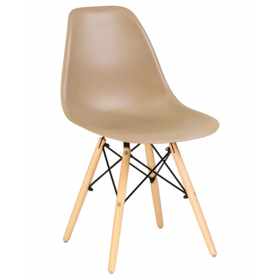 Набор 4 шт Стул обеденный DOBRIN DSW (ножки светлый бук, цвет бежевый (GR-03)) - купить в Екатеринбурге, в наличии