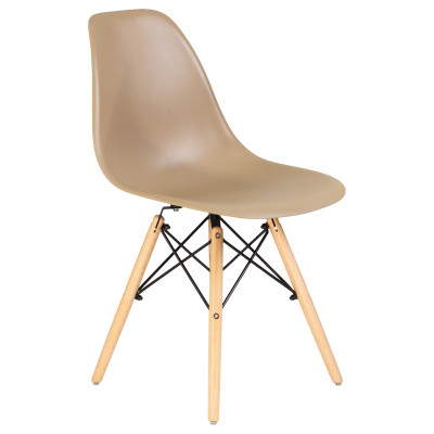 Набор 4 шт Стул обеденный DOBRIN DSW (ножки светлый бук, цвет бежевый (GR-03)) - купить в Екатеринбурге, в наличии