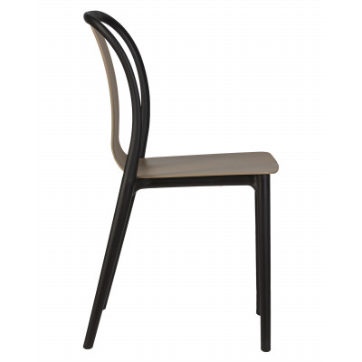 Набор 4 шт Стул обеденный DOBRIN ADAM (черный/бежевый)