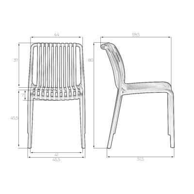 Стул обеденный DOBRIN WALTER (белый) - купить в Екатеринбурге, в наличии
