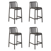 Набор 4 шт Стул полубарный DOBRIN CHLOE (темно-серый)