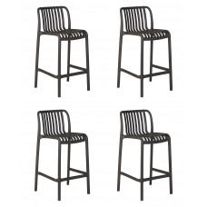 Набор 4 шт Стул полубарный DOBRIN CHLOE (темно-серый)