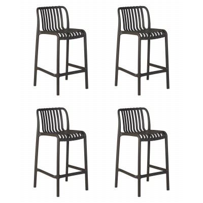 Набор 4 шт Стул полубарный DOBRIN CHLOE (темно-серый)