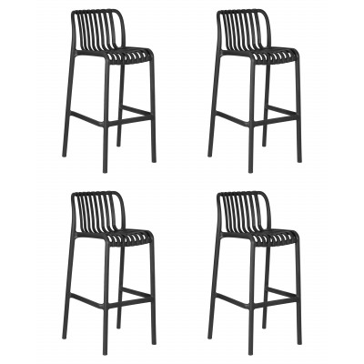 Набор 4 шт Стул барный DOBRIN CHLOE BAR (темно-серый)