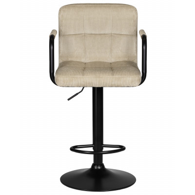 Набор 2 шт Стул барный DOBRIN KRUGER ARM BLACK (бежевый вельвет (LAR-E2041-04))