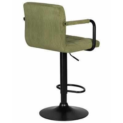 Стул барный DOBRIN KRUGER ARM BLACK (зеленый вельвет (LAR-E2041-7)) - купить в Екатеринбурге, в наличии