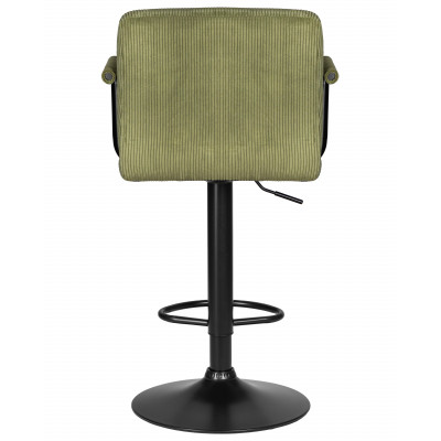 Стул барный DOBRIN KRUGER ARM BLACK (зеленый вельвет (LAR-E2041-7)) - купить в Екатеринбурге, в наличии
