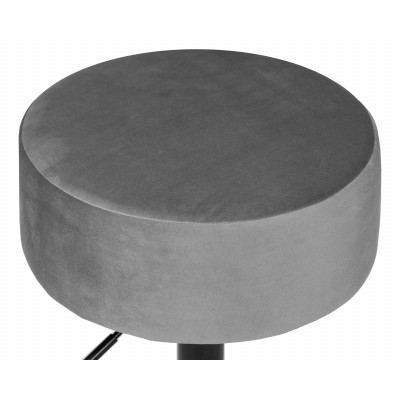 Пуф DOBRIN DANNY BLACK (серый велюр (MJ9-75)) - купить в Екатеринбурге, в наличии