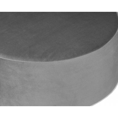 Пуф DOBRIN DANNY BLACK (серый велюр (MJ9-75)) - купить в Екатеринбурге, в наличии