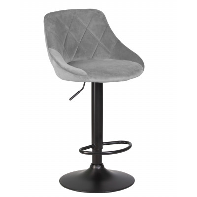 Стул барный DOBRIN LOGAN BLACK (серый велюр (MJ9-75)) - купить в Екатеринбурге, в наличии