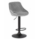 Стул барный DOBRIN LOGAN BLACK (серый велюр (MJ9-75)) - купить в Екатеринбурге, в наличии