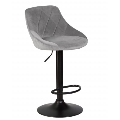 Стул барный DOBRIN LOGAN BLACK (серый велюр (MJ9-75)) - купить в Екатеринбурге, в наличии