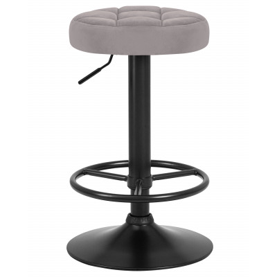 Табурет барный DOBRIN BRUNO BLACK (серый велюр (MJ9-75)) - купить в Екатеринбурге, в наличии