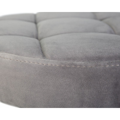 Табурет барный DOBRIN BRUNO BLACK (серый велюр (MJ9-75)) - купить в Екатеринбурге, в наличии