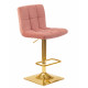 Набор 2 шт Стул барный DOBRIN GOLDIE (пудрово-розовый велюр (MJ9-32))