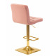 Набор 2 шт Стул барный DOBRIN GOLDIE (пудрово-розовый велюр (MJ9-32))