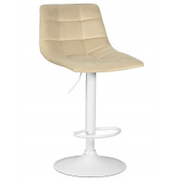 Стул барный DOBRIN TAILOR WHITE (бежевый велюр (MJ9-10))