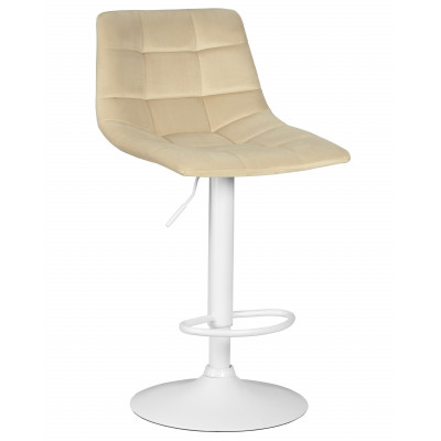 Стул барный DOBRIN TAILOR WHITE (бежевый велюр (MJ9-10))